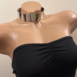 NEW Silver Cuff Statement Choker Necklace